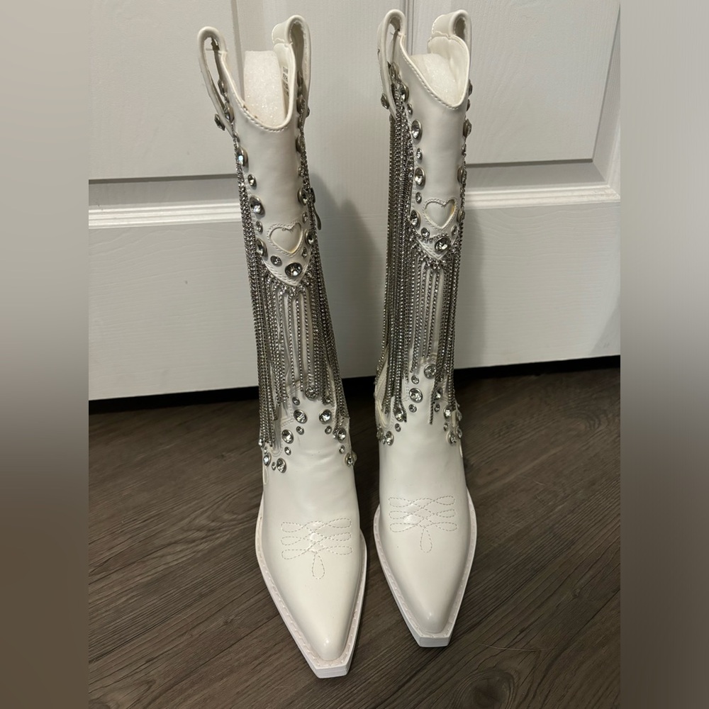 Dolls Kill / Sugar Thrillz Present Perfect Cowboy Boots - Picture 4 of 8